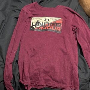 Under Armour Burgundy Graphic Long Sleeve